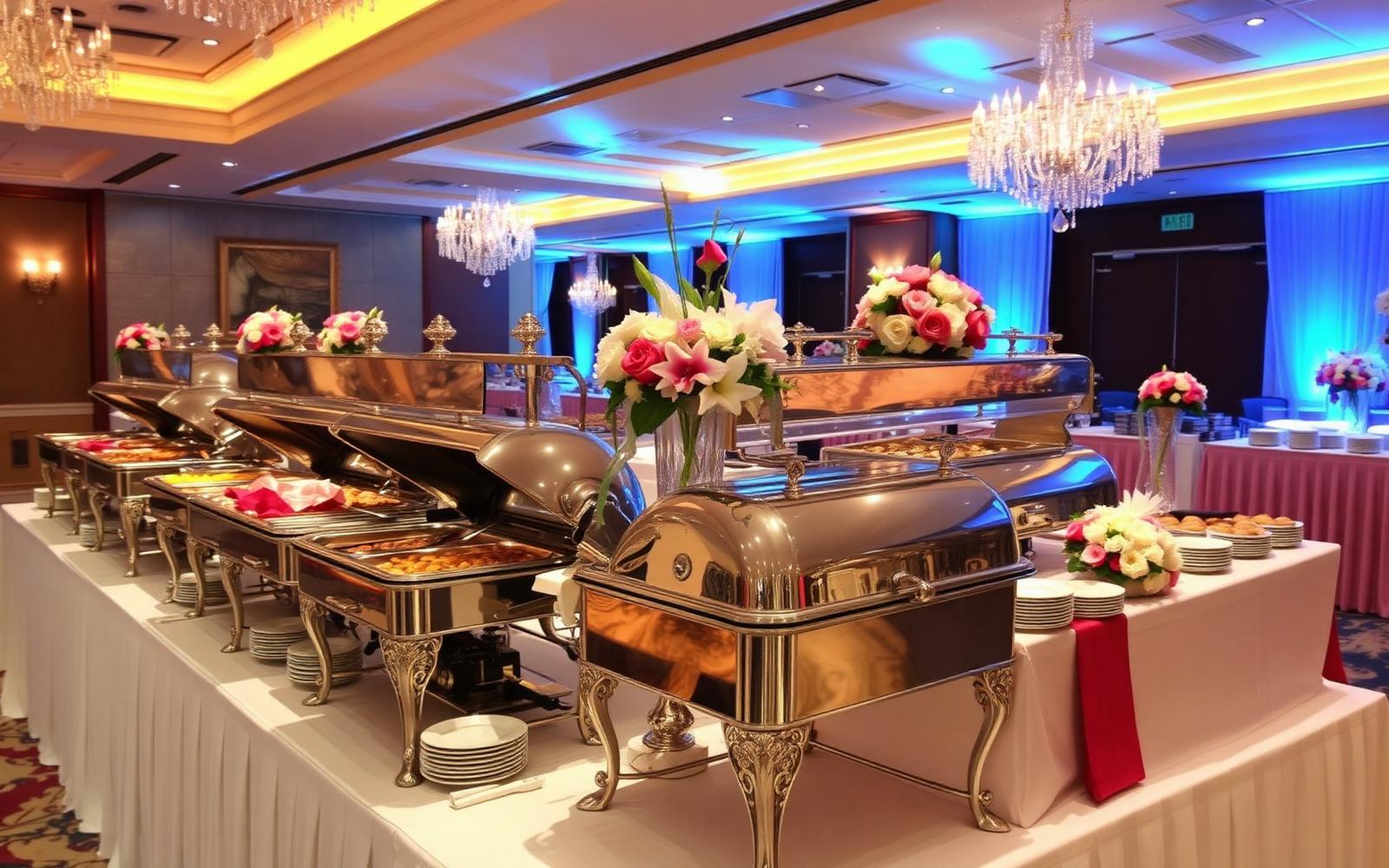 Elegant Indian banquet buffet setup