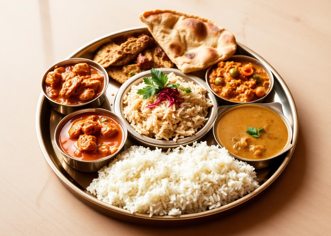North Indian thali