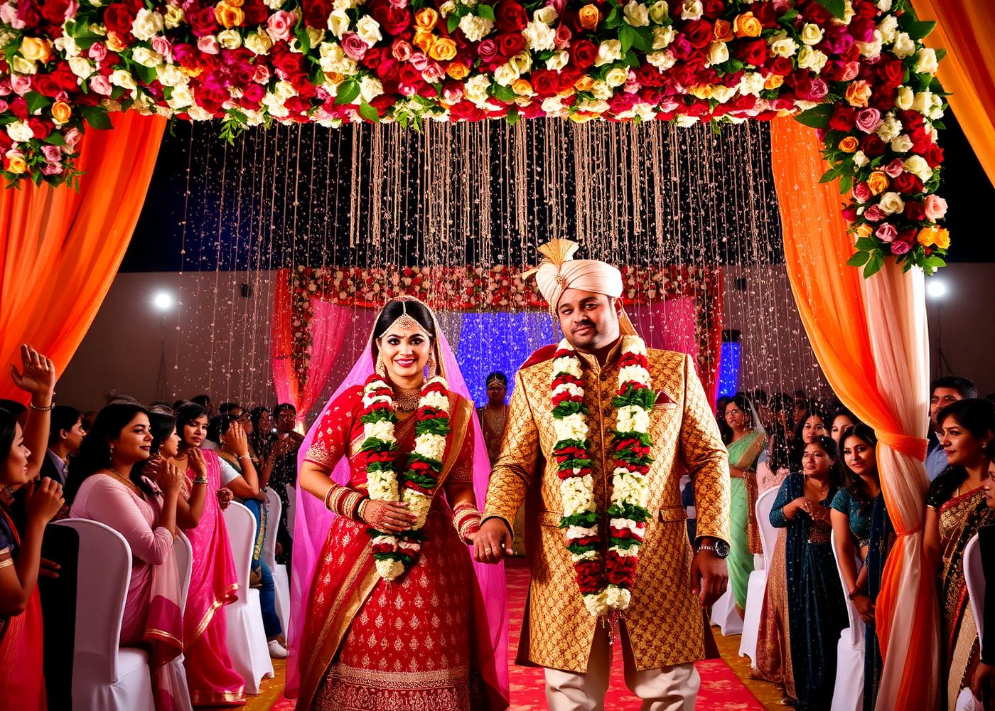 Wedding couple entrance